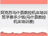 阿克苏乌什县数控机床培训班学费多少钱(乌什县数控机床培训费)