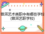 普洱艺术类职中有哪些学校(普洱艺职学校)
