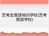 艺考生复读培训学校(艺考复读学校)