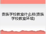 贵族学校教室什么样(贵族学校教室环境)
