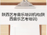 陕西艺考音乐培训机构(陕西音乐艺考培训)