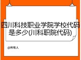 四川科技职业学院学校代码是多少(川科职院代码)
