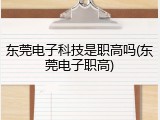 东莞电子科技是职高吗(东莞电子职高)