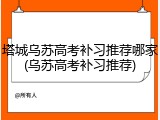塔城乌苏高考补习推荐哪家(乌苏高考补习推荐)