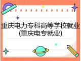 重庆电力专科高等学校就业(重庆电专就业)