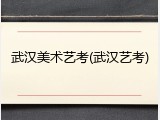 武汉美术艺考(武汉艺考)
