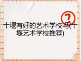 十堰有好的艺术学校吗(十堰艺术学校推荐)