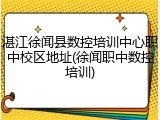 湛江徐闻县数控培训中心职中校区地址(徐闻职中数控培训)