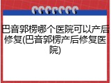 巴音郭楞哪个医院可以产后修复(巴音郭楞产后修复医院)