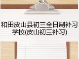 和田皮山县初三全日制补习学校(皮山初三补习)