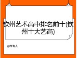 钦州艺术高中排名前十(钦州十大艺高)