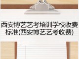 西安博艺艺考培训学校收费标准(西安博艺艺考收费)