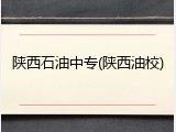 陕西石油中专(陕西油校)
