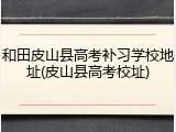 和田皮山县高考补习学校地址(皮山县高考校址)