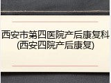 西安市第四医院产后康复科(西安四院产后康复)