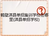 鹤壁淇县单招集训学校在哪里(淇县单招学校)