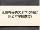 徐州有好的艺术学校吗(徐州艺术学校推荐)