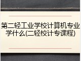 第二轻工业学校计算机专业学什么(二轻校计专课程)