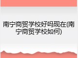 南宁商贸学校好吗现在(南宁商贸学校如何)
