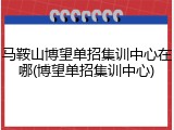 马鞍山博望单招集训中心在哪(博望单招集训中心)