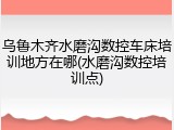 乌鲁木齐水磨沟数控车床培训地方在哪(水磨沟数控培训点)