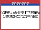 保定电力职业技术学院单招分数线(保定电力单招线)