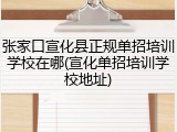 张家口宣化县正规单招培训学校在哪(宣化单招培训学校地址)