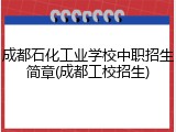 成都石化工业学校中职招生简章(成都工校招生)