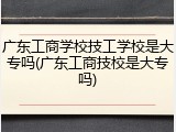 广东工商学校技工学校是大专吗(广东工商技校是大专吗)