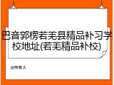 巴音郭楞若羌县精品补习学校地址(若羌精品补校)