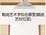 鹤岗艺术学校在哪里(鹤岗艺校位置)