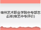 宿州艺术职业学院中专部怎么样(宿艺中专评价)