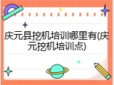 庆元县挖机培训哪里有(庆元挖机培训点)