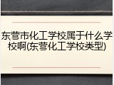 东营市化工学校属于什么学校啊(东营化工学校类型)