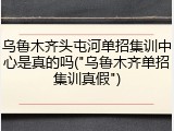 乌鲁木齐头屯河单招集训中心是真的吗("乌鲁木齐单招集训真假")