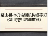 璧山县挖机培训机构哪家好(璧山挖机培训推荐)