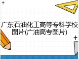 广东石油化工高等专科学校图片(广油高专图片)