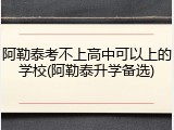 阿勒泰考不上高中可以上的学校(阿勒泰升学备选)
