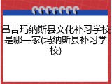 昌吉玛纳斯县文化补习学校是哪一家(玛纳斯县补习学校)