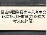 昌吉呼图壁县高考艺考生文化课补习班推荐(呼图壁艺考文化补习)