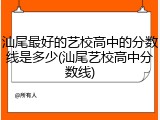 汕尾最好的艺校高中的分数线是多少(汕尾艺校高中分数线)