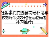 吐鲁番托克逊县高考补习学校哪家比较好(托克逊高考补习推荐)