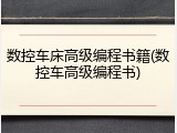 数控车床高级编程书籍(数控车高级编程书)