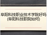 阜阳科技职业技术学院好吗(阜阳科技职院如何)