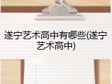 遂宁艺术高中有哪些(遂宁艺术高中)