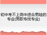 初中考不上高中适合男娃的专业(男职专技专业)