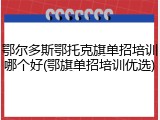 鄂尔多斯鄂托克旗单招培训哪个好(鄂旗单招培训优选)