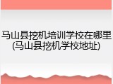 马山县挖机培训学校在哪里(马山县挖机学校地址)