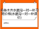 乌鲁木齐水磨沟一对一补习班价格(水磨沟一对一补课价)