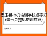 墨玉县挖机培训学校哪家好(墨玉县挖机培训推荐)